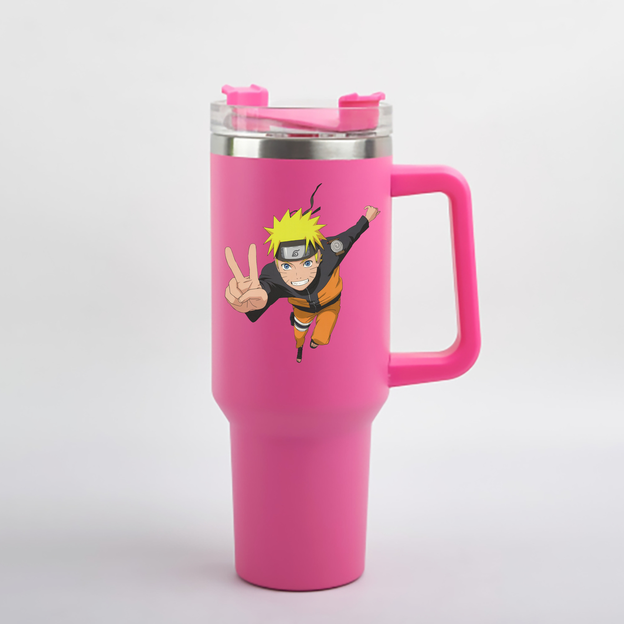 （画像用） NARUTO -ナルト- うずまき ナルト Uzumaki Naruto 1200mL車用タンブラー - クリスタルステッカー（プラスチックストロー付き）